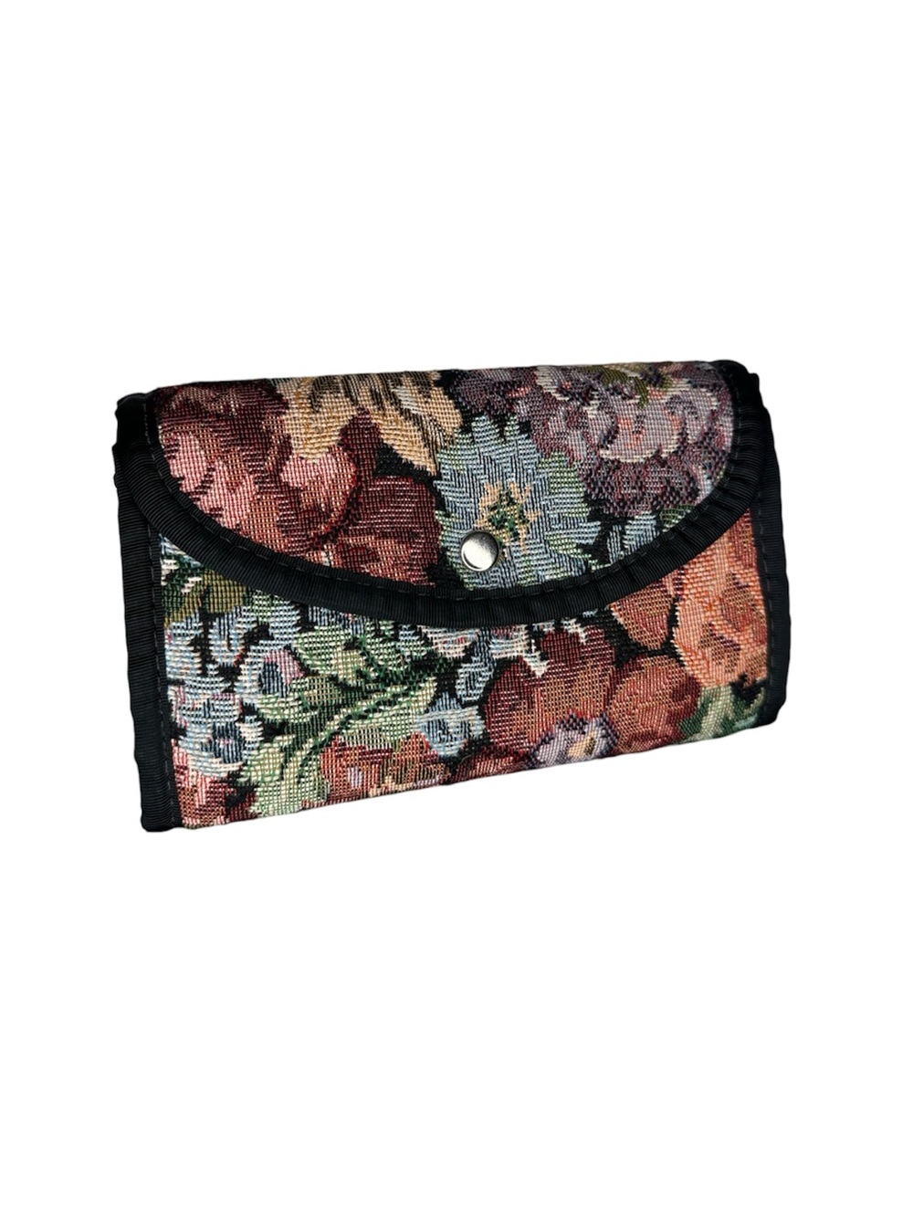 Vintage 80s Tapestry Trifold Traveling Wallet